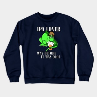 Funny Dino Dinosaur Beanie IPA Beer Lover Saurus Crewneck Sweatshirt